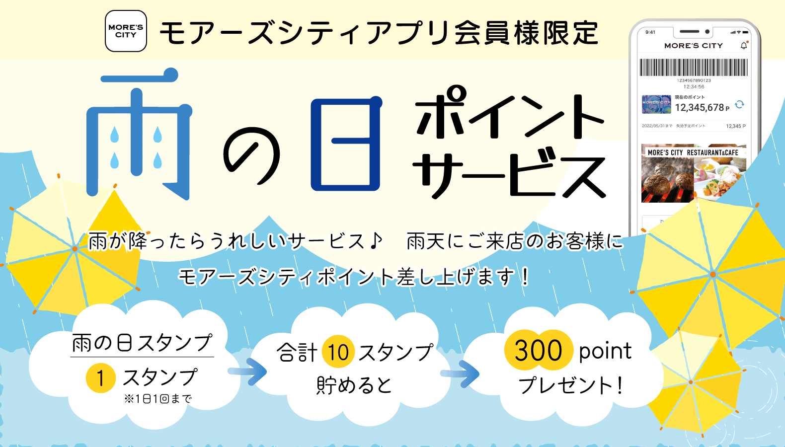 雨の日来店ポイントサービス