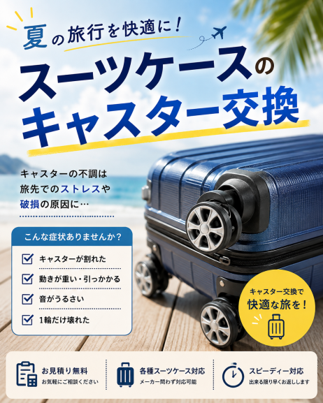 夏の旅支度をサポートいたします！