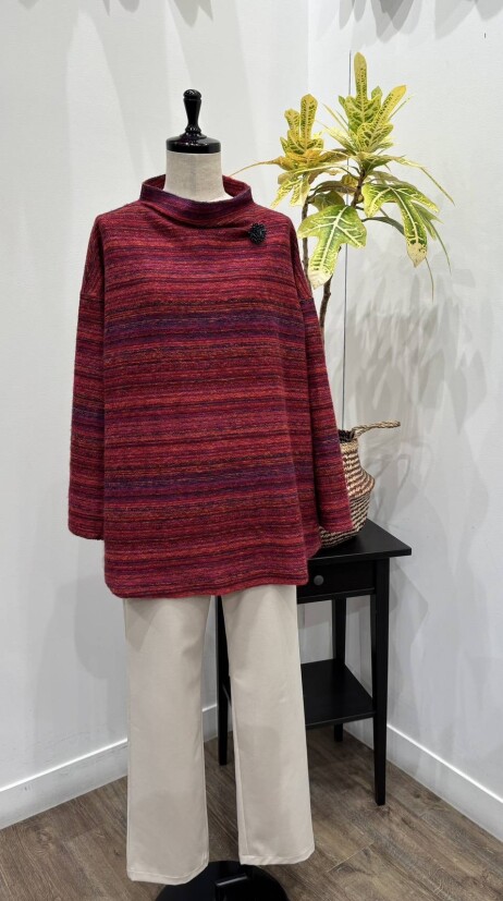 ミックスカラーニットプルオーバー